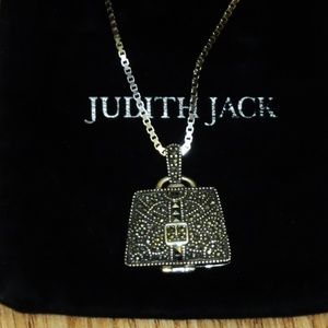 NWT Judith Jack Sterling Marcasite Handbag Locket